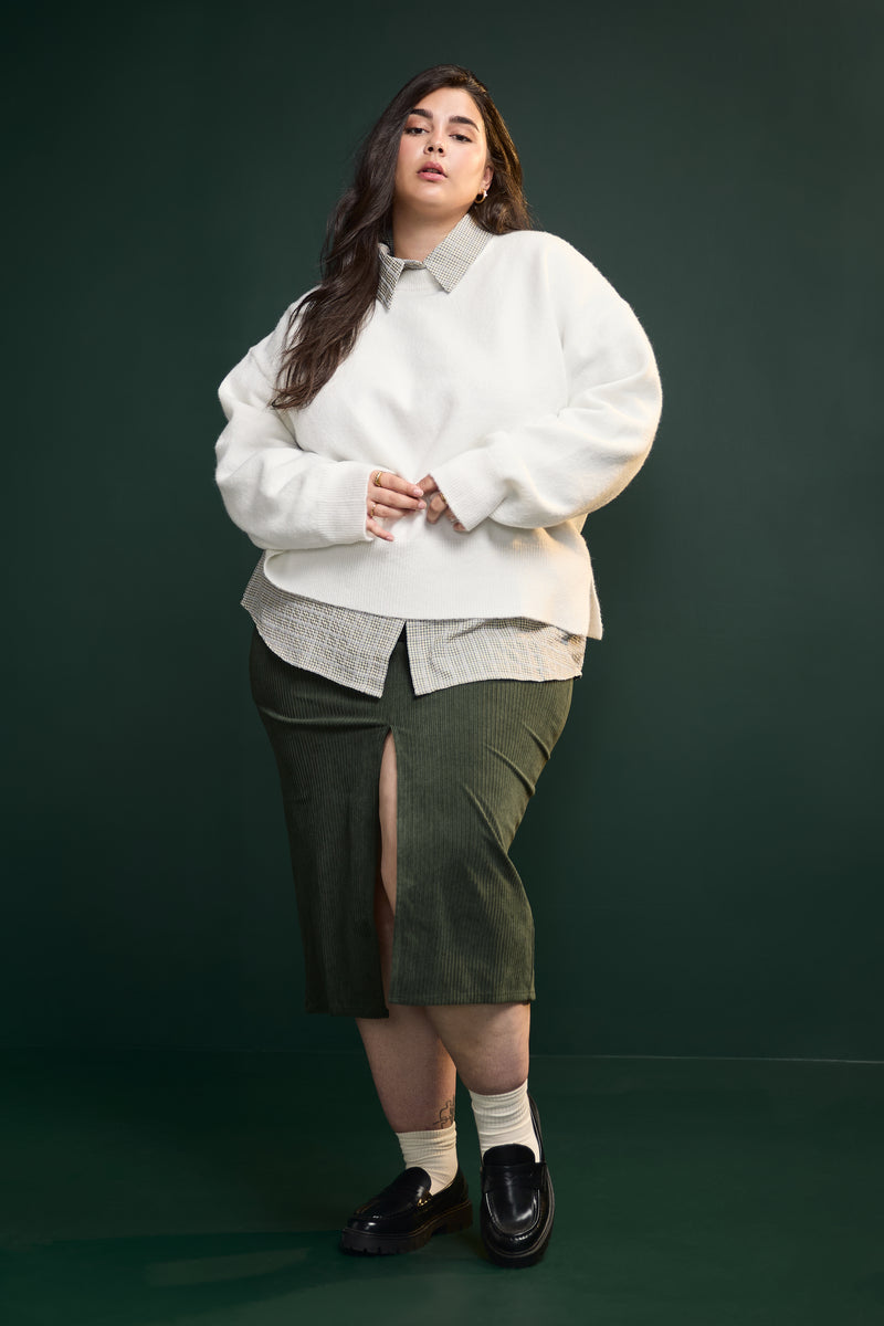 Long Corduroy Skirt - 6065