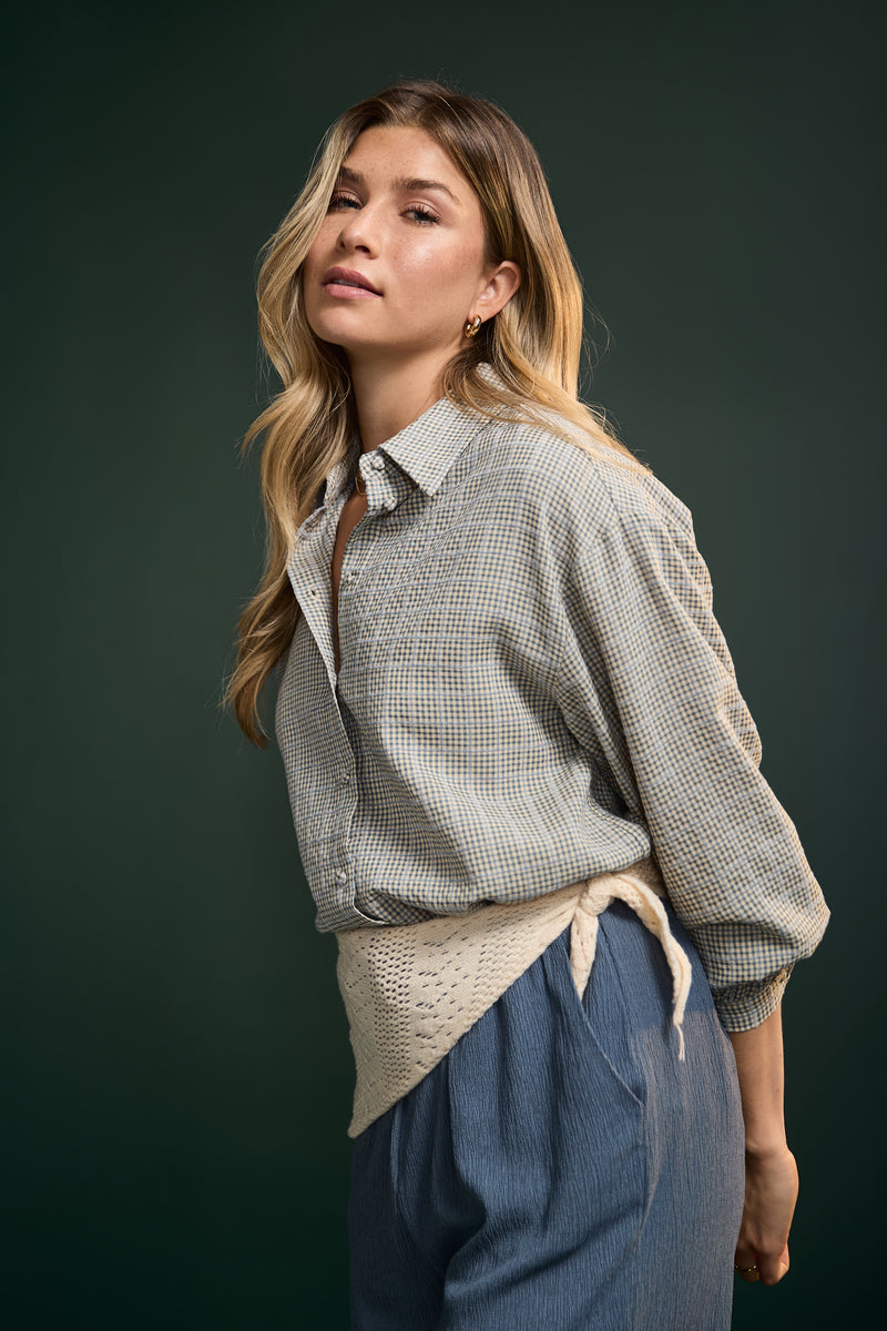 Chemise ample à carreaux - 4083