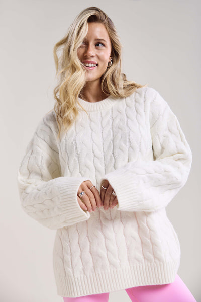 Chandail en tricot à câbles - 8149