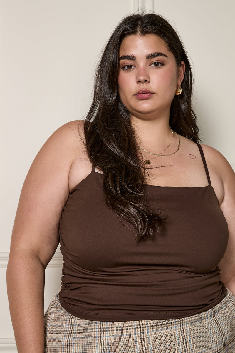 Ruched Fitted Tank Top - 9163