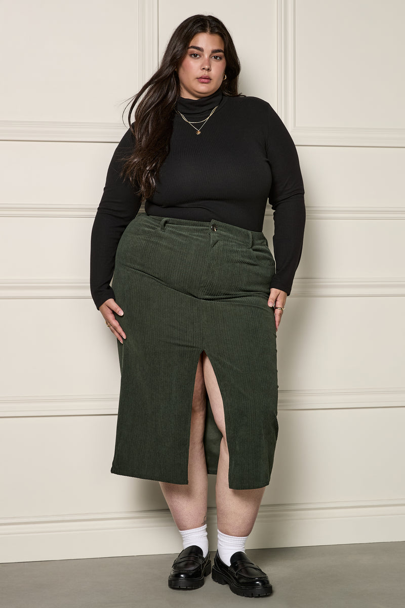 Long Corduroy Skirt - 6065