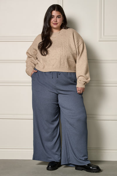 Heart Cable Knit Sweater - 8138