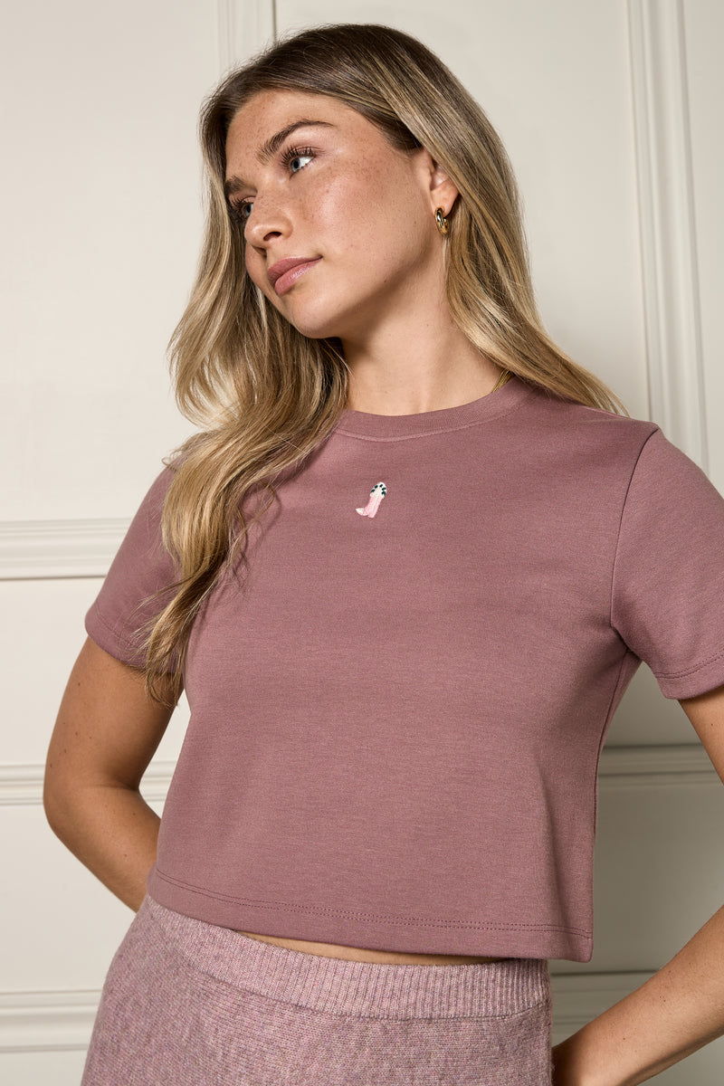 T-shirt court broderie - 9149