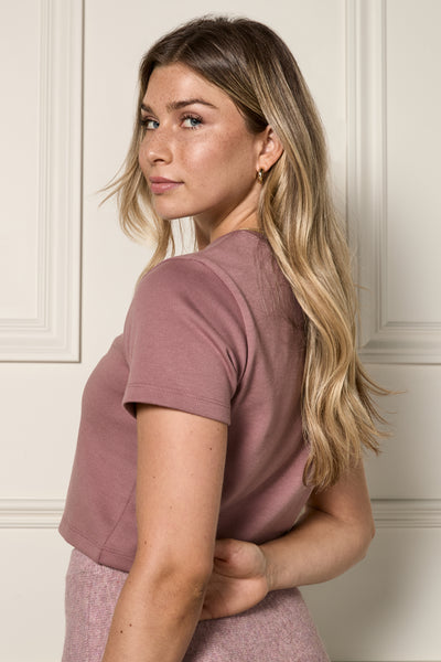 T-shirt court broderie - 9149