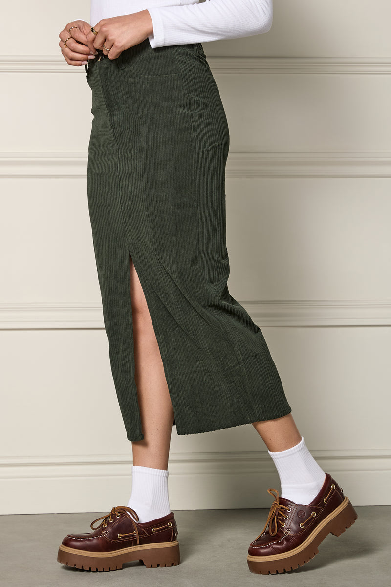 Long Corduroy Skirt - 6065