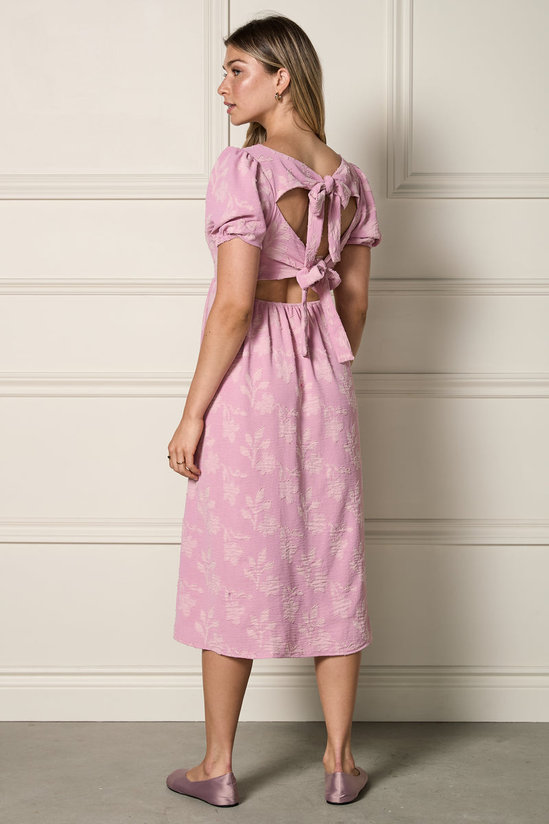 Back Bow Midi Dress - 2191