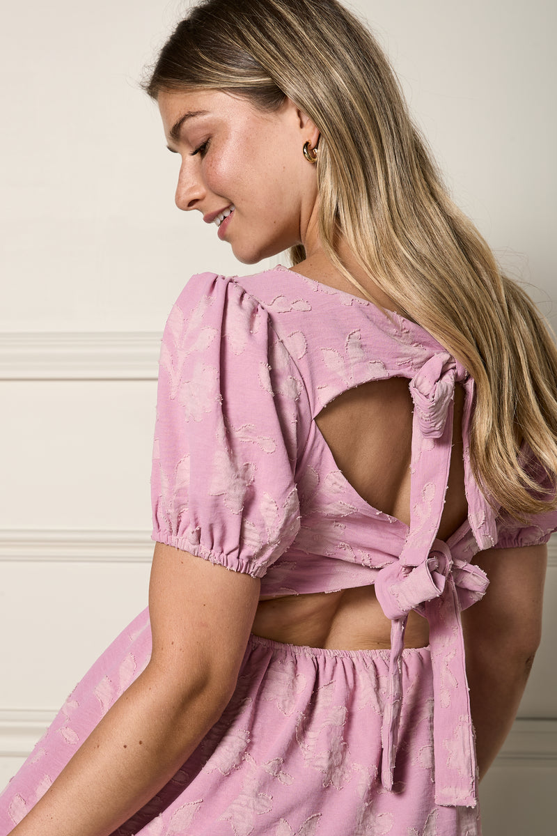 Back Bow Midi Dress - 2191