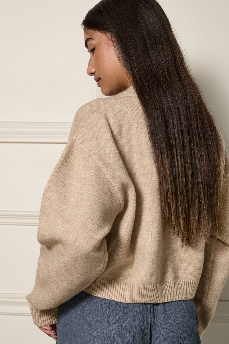 Heart Cable Knit Sweater - 8138