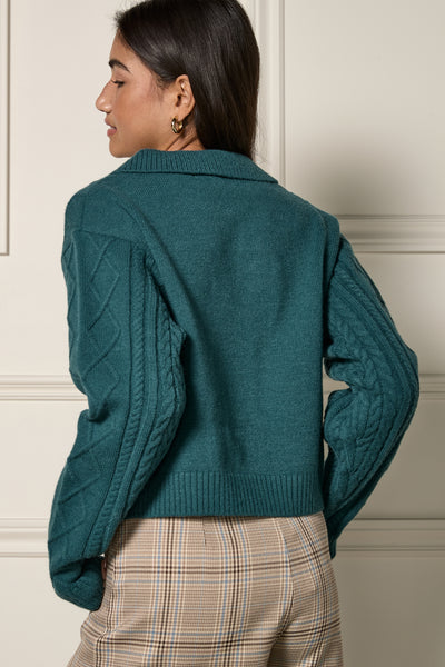 Johnny Collar Knit Sweater - 8143