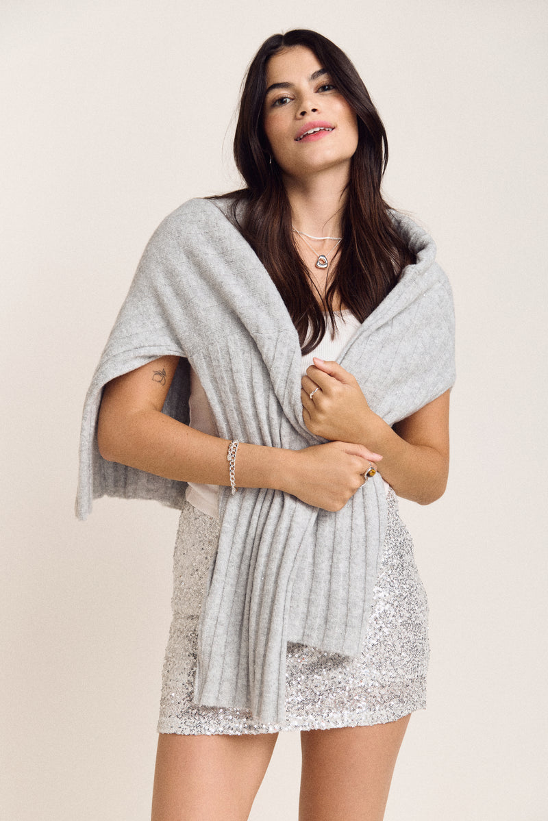 Sequined Knit Sweater - 8144