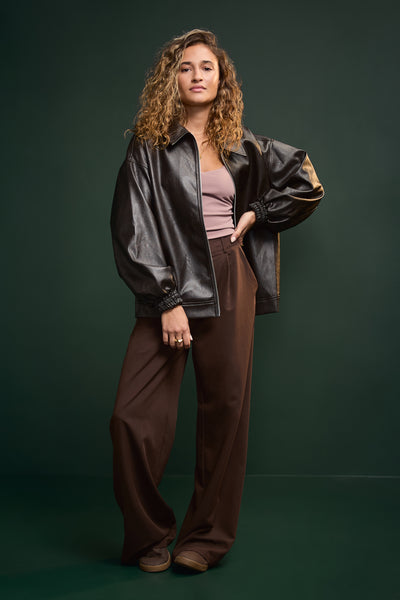 Faux Leather Jacket - 3027