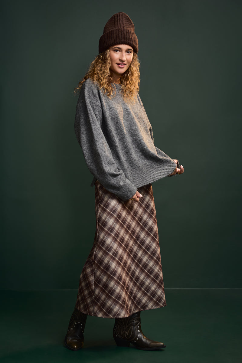 Knit Sweater with Side Slits - 8111