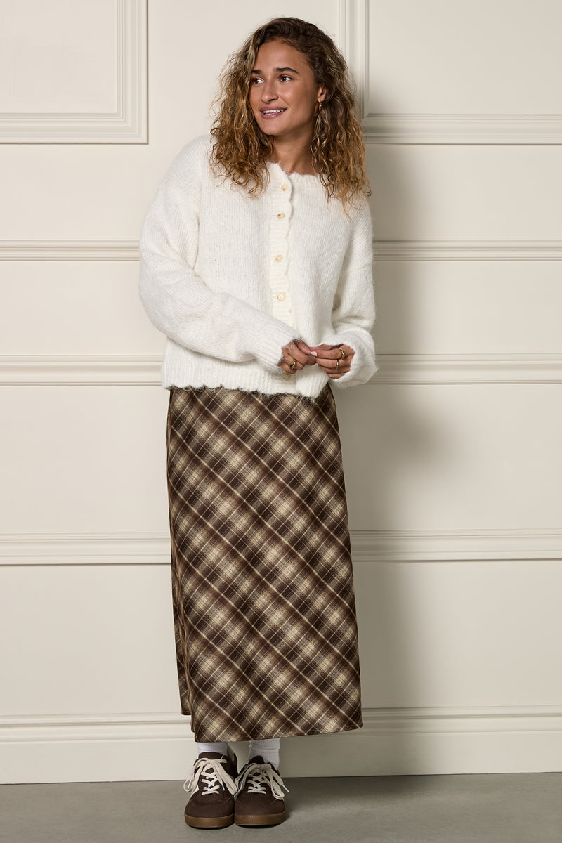 Undulated Trim Cardigan - 8139