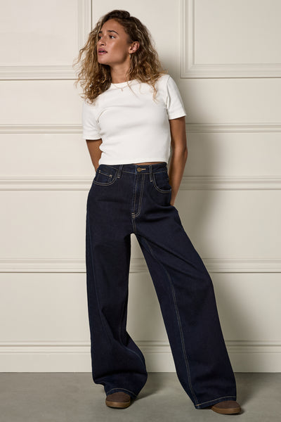 Cropped Ribbed T-Shirt - 9094