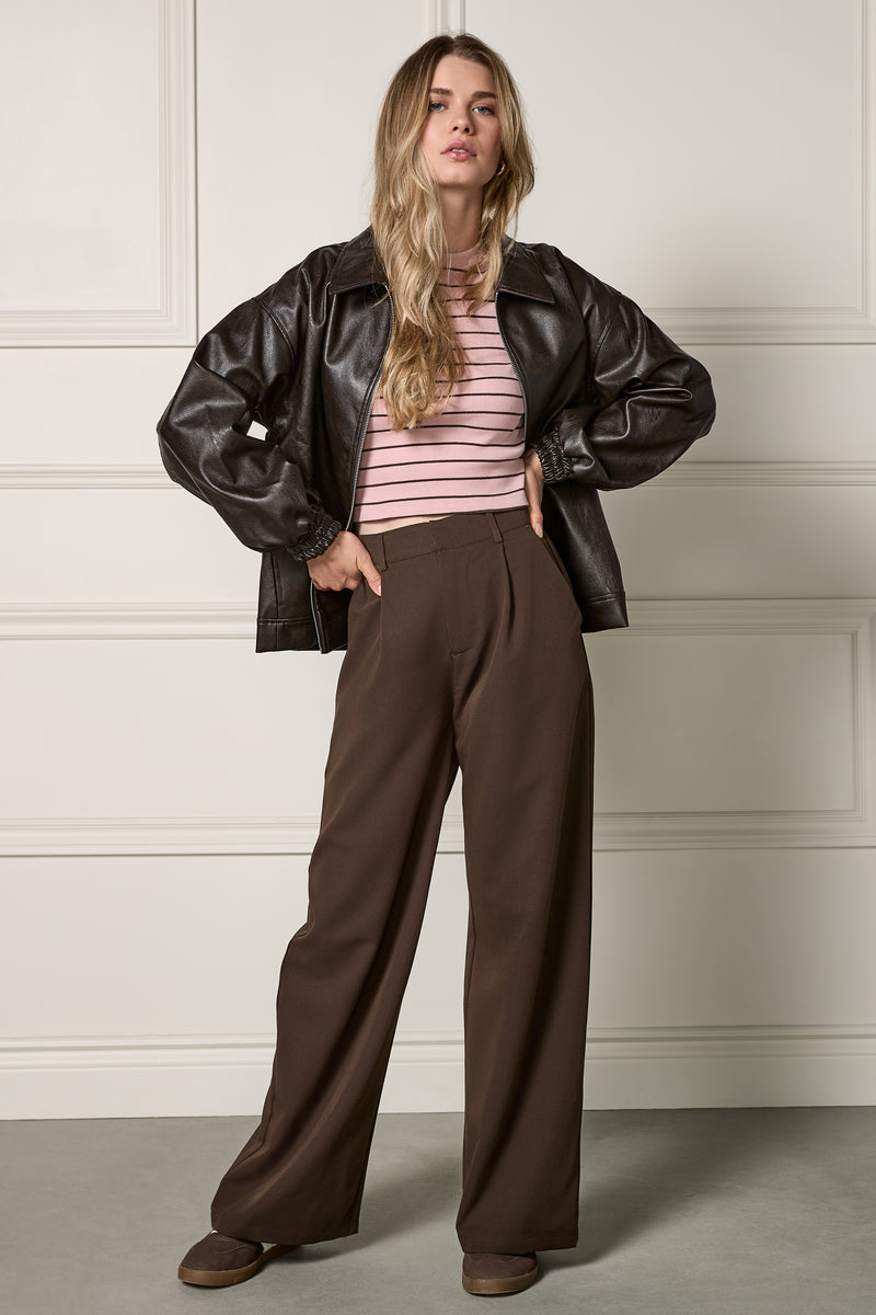 Faux Leather Jacket - 3027