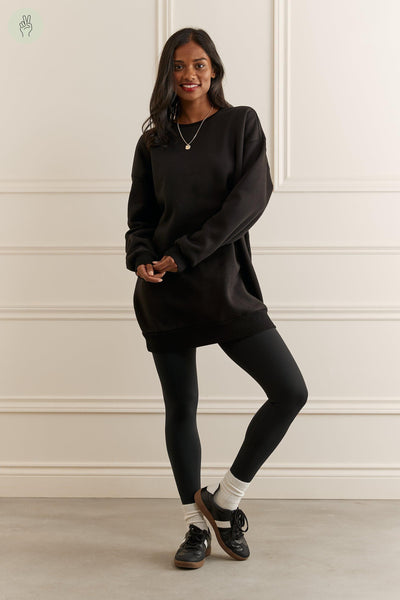 Tunique crewneck ample - 2162 (Seconde Main)-Robe - Seconde main-Trove-Noir-XS-a314886d-5852-48eb-b6a2-c3520c13d137-WOMANCE
